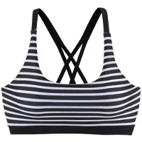 Venice beach Bikinioverdel sort / hvid