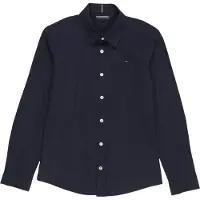 Tommy Hilfiger Skjorte - Solid Stretch - Organic - Twilight Navy - - 3 år (98) - Skjorte