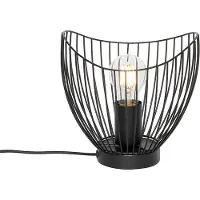 QAZQA Moderne bordlampe sort 20 cm - Pua