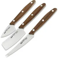 Due Cigni 1896, 2C1018NO 3-piece cheese knife set, walnut wood