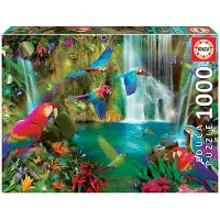 Educa Puzzle Tropical Parrots - 1000 brikker