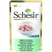 Schesir tun med brasen (gelé) vådfoder til katte (poser)