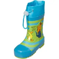 Playshoes Gummistøvler 'Freunde für Immer' turkis / lemon / kiwi / mørkeorange / sort