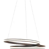 QAZQA Moderne pendellampe sort 74 cm inkl. LED - Rowan