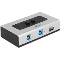 DeLOCK Switch USB 3.0 2 port manual bidirectional - USB sharing switch til periferiudstyr - 2 x SuperSpeed USB 3.0 - desktop