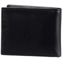 Tommy Hilfiger Men's Leather Wallet - Slim Bifold med 6 kreditkortlommer og aftagelig ID -vindue sort Dore En st?rrelse