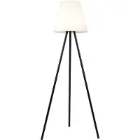 QAZQA Moderne udendørs gulvlampe sort IP44 inkl. LED på solcelle - Virginia
