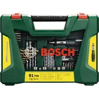 Bosch V-Line - Skruetrækker, bor og sokkelbitsæt - 91 stykker