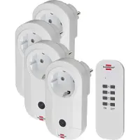 Brennenstuhl Comfort-Line 4-vejs radiostyringssæt RC CE1 4001, IP20