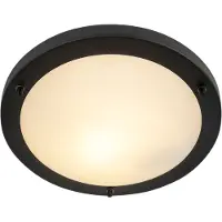 QAZQA Smart loftslampe sort 31 cm inkl. WiFi A60 IP44 - Yuma