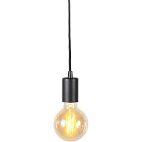 QAZQA Smart pendellampe sort inkl. WiFi G95 - Facil