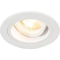 QAZQA Smart indbygningsspot hvid rund justerbar inkl. Wifi GU10 - Chuck