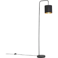 QAZQA Smart gulvlampe sort inkl. WiFi A60 lyspære - Lofty