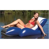 Intex Floating Recliner Lounge, Sort, Blå, Hvid, Flydende hvilestol, Monokromatisk, Vinyl, Mand/kvinde, 100 kg