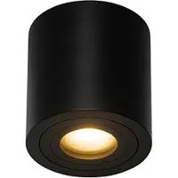 QAZQA Moderne rund loftspot sort IP44 - Capa