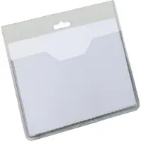 Durable Navneskilt 60x90 mm i plast med hul og åben i top - (20 stk.)