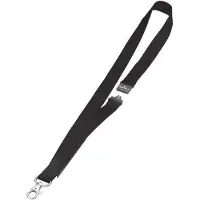 Durable Keyhanger tekstilhalsbånd 20 mm sort - (10 stk.)