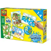 SES Creative Vandfarver - My First - Skjulte Dyr - - OneSize - Farvesæt