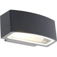 QAZQA Moderne udendørs væglampe grafit 14,3 cm IP44 - Latina