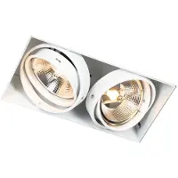 QAZQA Nedfældet spotlight hvid GU10 AR111 trimless 2-lys - Oneon