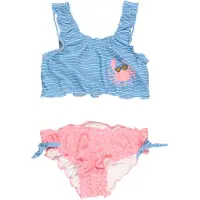 Playshoes Bikini 'Krebs' røgblå / guld / lyserød / hvid