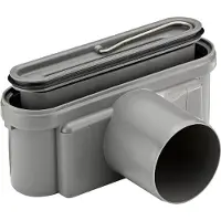 Unidrain 75 mm rendeudløb med vandlås, uden studs, vandret