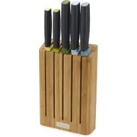 Joseph Joseph Elevate Bambusblok Magnetisk Kniv med Lige Sæt med 5