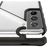 Itskins FERONIABIO PURE cover til Samsung Galaxy S21 4G / 5G. Sort og gennemsigtig
