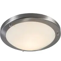 QAZQA Smart loftslampe stål 31 cm inkl. WiFi A60 IP44 - Yuma