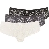 LASCANA String creme / grå / sort