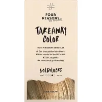 Four Reasons Fire grunde til original takeaway -farve - Goldilocks - 8.3 Varm Golden Blonde - Demi -permanent hårfarve - Ammoniakfri og duftfri hårfarve - 100