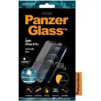 PanzerGlass CamSlider - Skærmbeskytter for mobiltelefon - glas - rammefarve sort - for Apple iPhone 12, 12 Pro