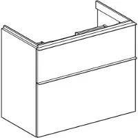 Geberit Underskab iCon 2 skuf 74x61,5 sandgrå