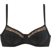 LASCANA Bikinioverdel 'Adele' beige / brun / sort