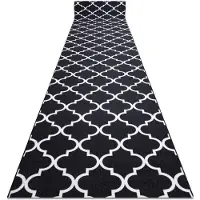 Rugsx Gummibelægning 57 cm MAROKKANSK KLØVER sort TRELLIS 30350 57x160 cm