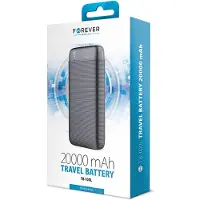 Forever TB-100L Dobbelt USB Powerbank - 20000mAh - Sort