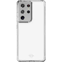 Itskins HYBRID // CLEAR - Bagsidecover til mobiltelefon - polykarbonat, termoplastisk polyuretan (TPU) - gennemsigtig - for Samsung Galaxy S21 Ultra 5G