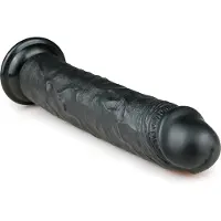 EasyToys - dildo med sugekop - ekstra stor - 28,5cm - sort