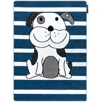 Rugsx Tæppe PETIT PUPPY hunde hvalp blå 160x220 cm