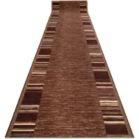 Rugsx Gummibelægning ADAGIO brun szerokość 133cm 133x400 cm