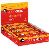 GÜ Liquid Boks Med Energigeler Jordbær Og Banan 60g 12 Enheder