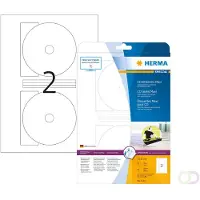 Herma Special Maxi - Papir - mat - permanent selvklæbende - hvid - 116 mm rund 50 etikette(r) (25 ark x 2) uigennemsigtige CD/DVD-etiketter