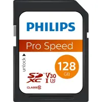 Philips Sdxc 128gb Class 10 Uhs-i U3 V30 A1 Hukommelseskort