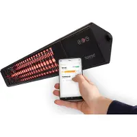 Sunred PRO25W-SMART infrarød varmeapparat, trekantet væg, sort, 2500 W, IP55