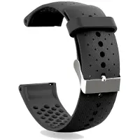 24hShop Perforeret silikonerem til Polar Vantage M, sort