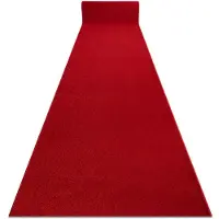 Rugsx Fortovet KARMEL Glat karmin / rød 80 cm 80x550 cm