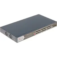 Hikvision Pro Series DS-3E0528HP-E - Switch - ikke administreret - 20 x 10/100/1000 (PoE) + 4 x 10/100/1000 (Hi-PoE) + 2 x 10/100/1000 + 2 x Gigabit SFP - monterbar på stativ - High PoE / PoE (370 W)