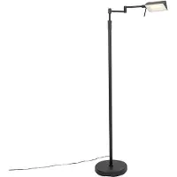 QAZQA Design gulvlampe sort inkl. LED med touch-dæmper - Notia