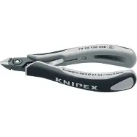 Knipex 79 22 125 ESD, Diagonaltang, 1 cm, 6,5 mm, Stål, Sort, Grå, 125 mm
