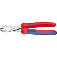 Knipex 74 05 140, Diagonal tang, Krom-vanadium-stål, Plast, Blå, Rød, 140 mm, 157 g